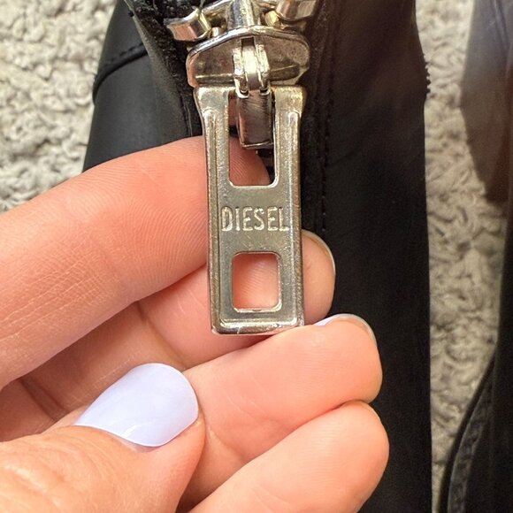 Diesel Chelsea Show Cox Booties Open Toe Zipper Boot Heel Womens 38 - Picture 9 of 11